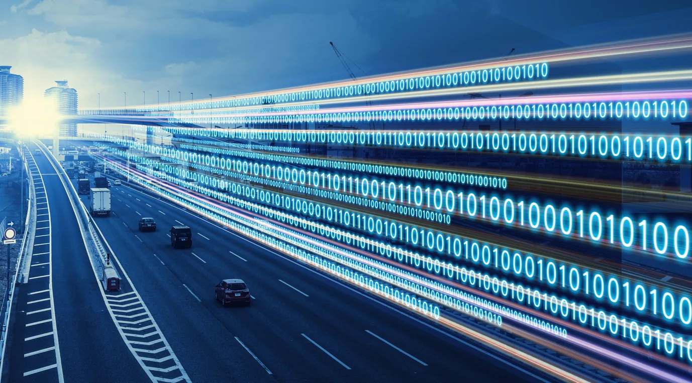 Professional business scene — Data Exchange Highway — benefits administration context