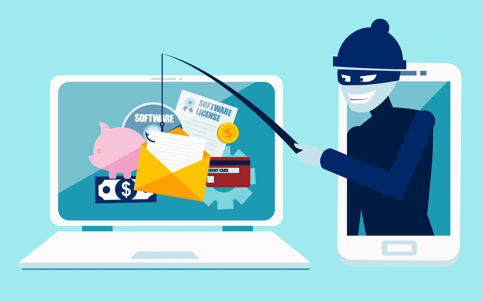 Professional business scene — Security Email Scam Alert — benefits administration context